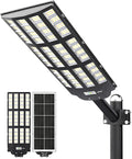 JAYNLT Y-12000W Solar Street Lights Outdoor3000K/4000K/6500K Commercial Parking Lot Lights Dusk to DawnSolar Flood Lights Outdoor for Basketball Court Yards Driveways Farms