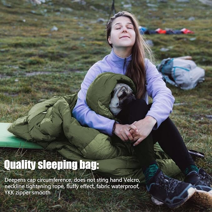 Winter Camping Cocoonn - Down Filled Thermal Sack Adult Outdoor Bedroll Lightweight Insulated Rest Gear Waterproof Cold Climate Slumber System Backpacking Overnight Warmth Solution | for Hiking
