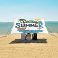 Bolaz Beach Canopy Tent Sun Shade9'×10.5' Large Family Beach Shade UPF50+- Outdoor Shade for Camping Trips FishingSummer Design