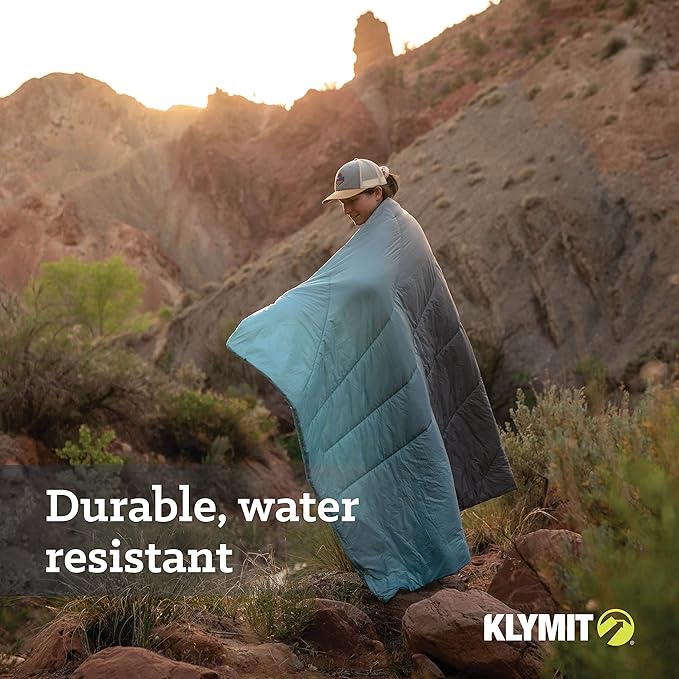 Klymit Horizon Packable Camping Blanket and Comforter Blue/Black