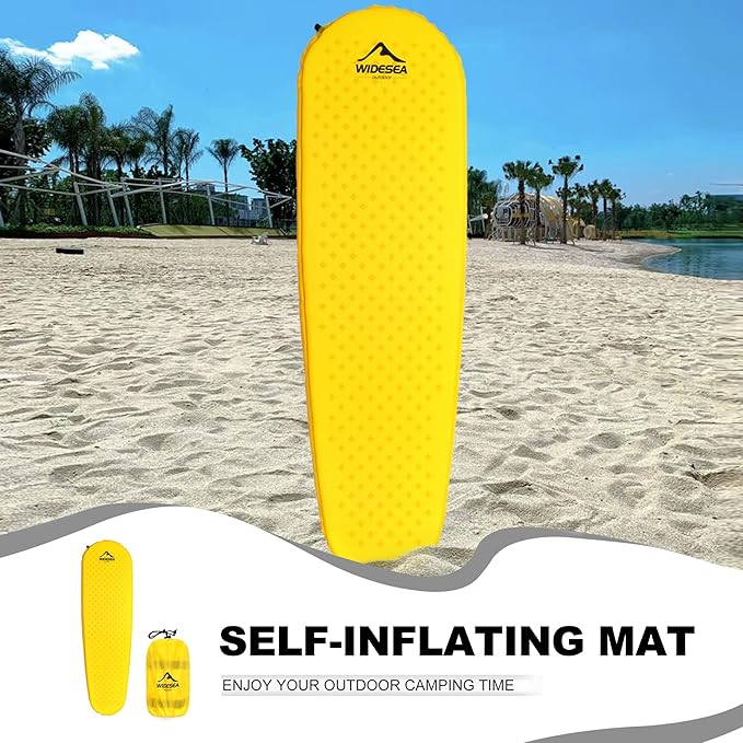 widesea Camping Inflatable Sleeping Pad Sleeping Pad for Camping Ultralight Backpacking pad Sleeping Mat for Hiking Traveling Outdoor Activities