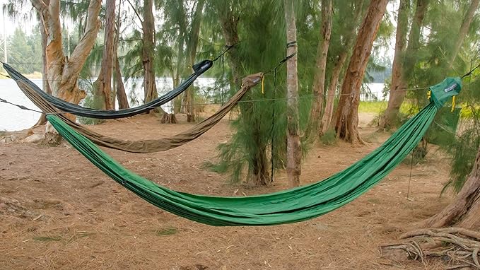 Go Hammock 2.0-11' Long for Max Comfort w/Ridgeline Rapid Deployment Bag Carabiners &amp Fabric Tensioners (Burnt Orange)