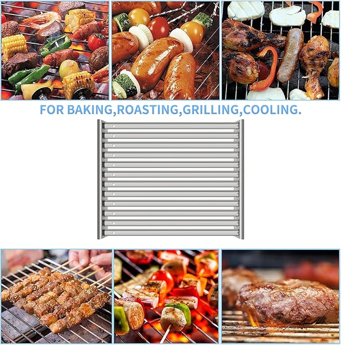FM4107 Stainless Steel Grill Grates for TEC G-Sport Gas Grill2 Pack Cooking Grid for TEC Grill Parts ﻿