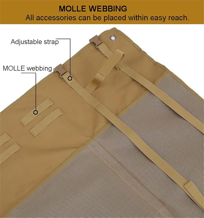 scosao Shooting Mats Prone Padded Portable Roll Up Folded Shooting Mat Extra Large Tactical Shooting Blanket 1000D Oxford Cloth with Thickened Cotton Padding for Shooting Hunting Camping-Black