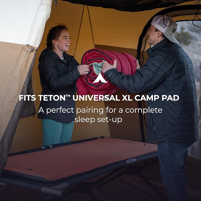 Teton Outfitter Camping Cot Heavy-Duty Oversized Folding Cot for Adults Comfortable Elevated Sleeping Bed Easy Setup