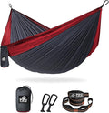 Pro Venture Camping Hammock 500 lb Capacity – Portable Double Hammock with Tree-Friendly Straps and Carabiners Lightweight for Backpacking Hiking Travel Beach Backyard