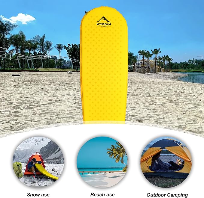 widesea Camping Inflatable Sleeping Pad Sleeping Pad for Camping Ultralight Backpacking pad Sleeping Mat for Hiking Traveling Outdoor Activities