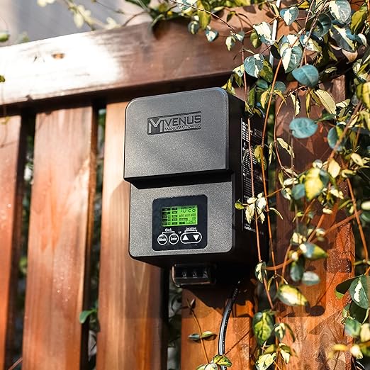 VENUS MANUFACTURING Outdoor Low Voltage Transformer 300W Landscape Lighting Transformer with Timer and Built-in Photo Sensor 120V AC to 12V-15V AC for LED Spotlight Pathway Garden Lighting