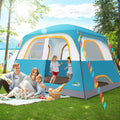 Cobizi 6 Person Camping Tent Easy Setup Family Camping Tent with Removable Rainfly Waterproof Windproof Backpacking Tents Portable Outdoor Tents for Camping Travel Fishing Hiking(Blue)