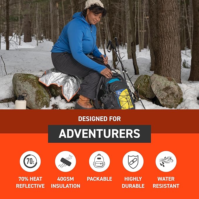 Sol Escape Insulated Trail Seat - Portable Cushion - Insulated Chair Pad - Comfortable Camping Seat Cushion - Lightweight &amp Foldable - Outdoor Gear - Camping &amp Hiking Essentials