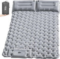 HiiPeak Double Sleeping Pad for Camping - Ultralight Camping Mattress with Pillow Built-in Foot Pump Compact Inflatable 2-Person Portable Mat for Backpacking Hiking Car Traveling Beach Tent