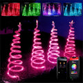8 Pack Smart Christmas Pathway Lights Outdoor with Music Sync 100+ Lighting Modes Waterproof RGB Spiral Christmas Tree Path Lights for Yard Driveway Patio Garden &amp Landscape Spotlights LED Li