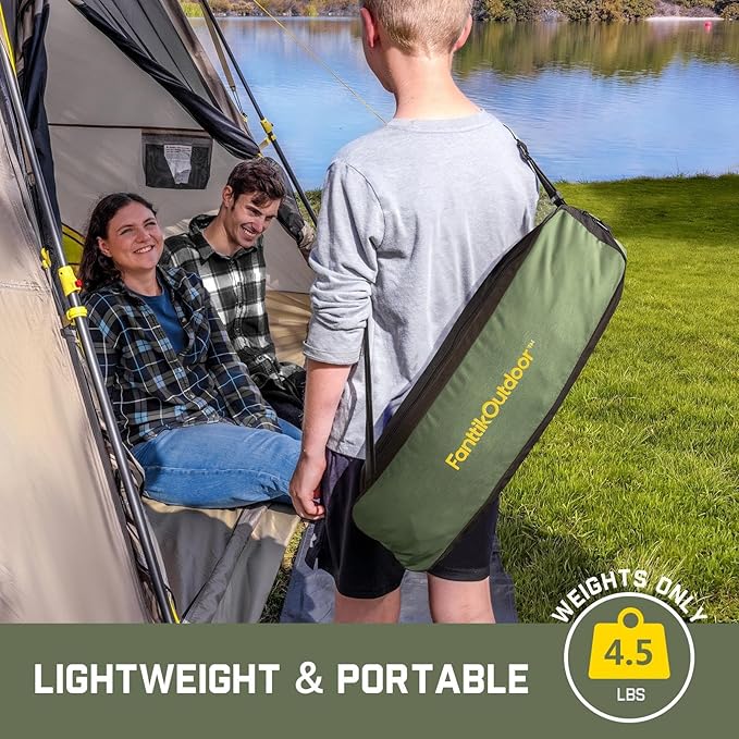 FanttikOutdoor Zeta L8 Max Camping Chair Portable &amp Lightweight Multi-Angle Adjustable Supports up to 250 lbs Comfort-Driven Design High Strength Camping Chair for Travel Hiking Fishing Gr