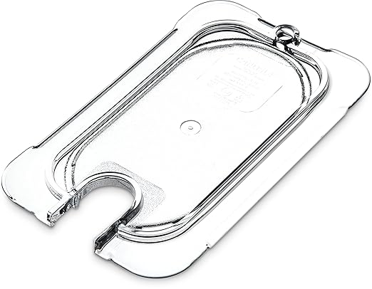 Carlisle FoodService Products 10337U07 StorPlus Ninth Size Polycarbonate Universal Flat Surface Notched Food Pan Lid Clear (Pack of 6)