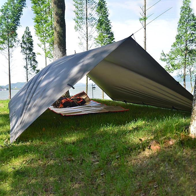 KALINCO Tent Tarp Picnic Mat Camping Tarp Tent Hammock Tarp pu Waterproof Camping tarp Tent Rain Fly Picnic Mat Survival Shelter Sunshade