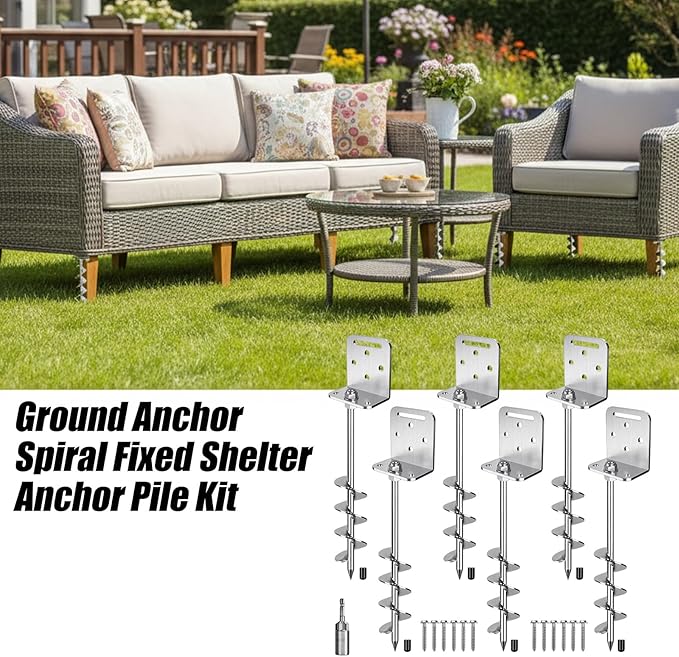 High Strength Permanent Ground Anchors for Easy Install Secure Tent Fixing in Outdoor Garden Tasks Anti Rust Shelter Stakes