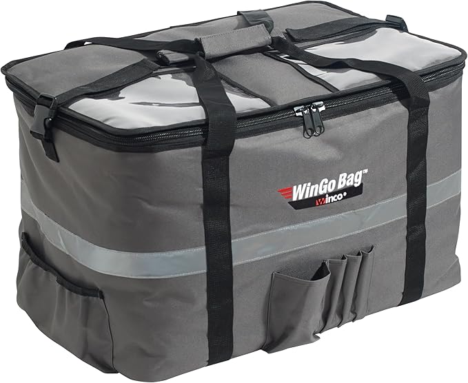 Winco Insulated Food Delivery/Catering Bag Large Gray