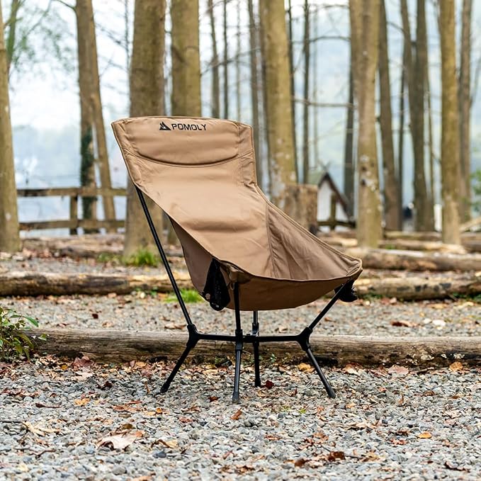 POMOLY Chalet 70 Pro Camping Hot Tent Cabin Tent and Camping High Back Chair