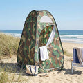 4x4ft Pop Up Privacy Shower Tent with Top Window 3.6lbs Liightweight Dressing Room Portable Toilet Stall with Carry Bag for Camping Beach Outdoors (Camouflage)