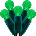 YULETIME Green One-Piece G12 Raspberry Christmas Lights 140 Count 48 Feet 2 Sets 70 LED 24 ft High Waterproof UL Certified String Light (Green)