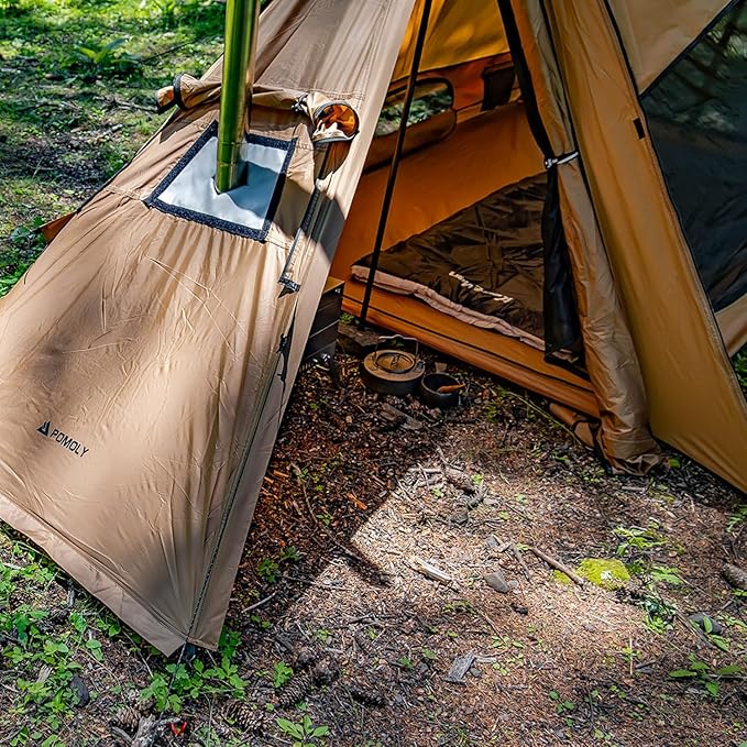 STOVEHUT 70 Hot Tent with Two Tarp Poles and Two Tent Poles | Latest Version 3.0
