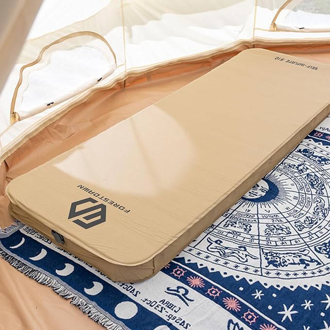 Self Inflating Sleeping Pad4 Extra Thick Memory Foam Camping Pad 60S Fast Air Self-Inflating Camping Mattress Pads 4 Season Sleeping Mat for Camping Rooftop Tent Car Truck Van