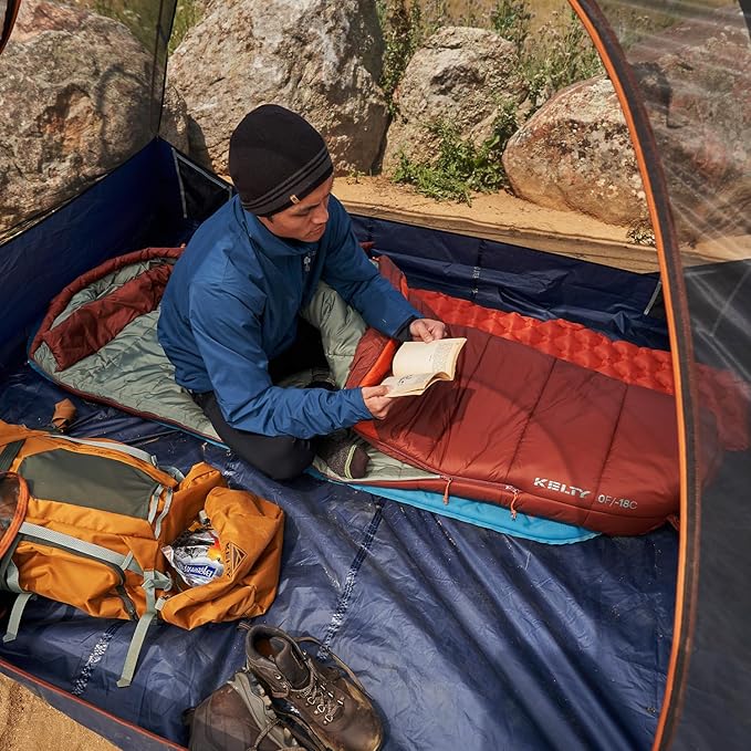 Kelty Cosmic Synthetic Fill 0 Degree Backpacking Sleeping Bag Regular – Compression Straps Stuff Sack Included