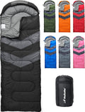 MalloMe Sleeping Bags for Adults Cold Weather &amp Warm - Backpacking Camping Sleeping Bag for Kids 10-12 Girls Boys - Lightweight Compact Camping Essentials Gear Accessories Hiking Sleep Must Have