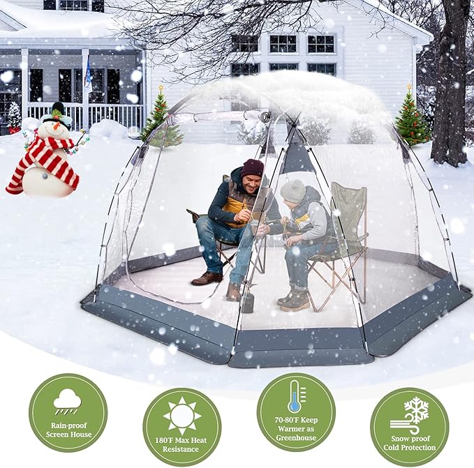 Bubble Tent Outdoor Clear Tents Bubble Dome House Igloo for Terrace Backyard 10x10 FT Transparent Tent for Camping