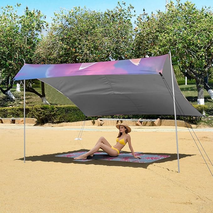 Beach Tent Sun Shelter Cat Pink Castle Lightweight &amp Easy Setup Beach Shade Canopy for Camping Fishing