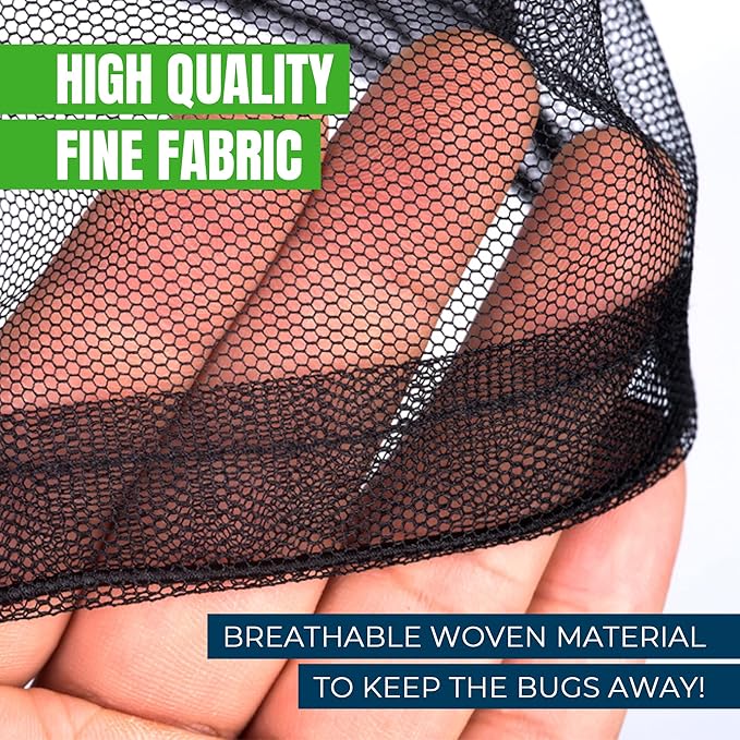 MEKKAPRO Mosquito Netting for Camping with Carry Bag Mosquito Net Tent Compact and Lightweight Bug Net for Camping Mosquito Netting for Bed Fits Sleeping Bags Tent Bed (Single)