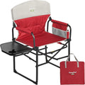 SUNNYFEEL Camping Directors Chair Heavy DutyOversized Portable Folding Chair with Side Table Pocket for Beach FishingTripPicnicLawnConcert Outdoor Foldable Camp Chairs
