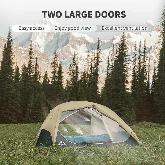Naturehike Star River UL 2 Person Backpacking Tent Double Layer Waterproof Two Person Tents Lightweight Backpacking Cycling 2 Person Tent