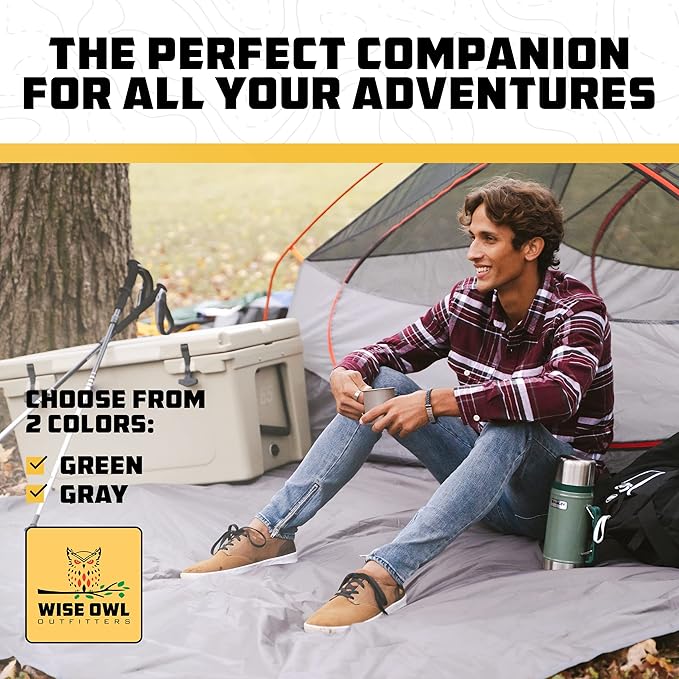 Wise Owl Outfitters Camping Tarp – Waterproof Ultralight Ground Sheet Tent Footprint &amp Tent Accessories for Campers Backpackers Hammocks &amp Outdoor Adventure Gear