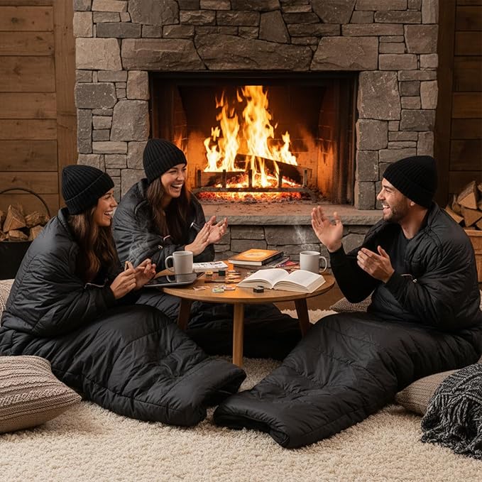 40 Pcs Bulk Sleeping Bags Adult for Homeless Sleeping Bags Cold Weather Waterproof with Winter Hats Gloves Scarves and Mittens for Camping Emergency Use