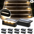 SOLPEX Solar Fence Lights 6 LEDs Solar Lights Outdoor Waterproof Solar Powered for Deck Stair Front Porch Balcony Walkway Garden Yard Patio Pool Decor IP65 Waterproof (12 Pack Warm White)
