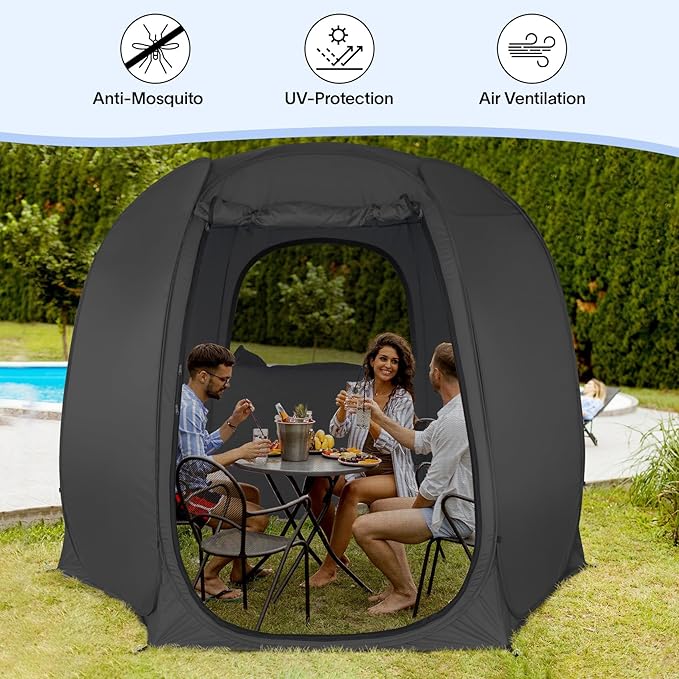 Alvantor Pop Up Screen Tent House Room Instant Outdoor Camping Canopy Sun Shelter Gazebo for Patio Backyard &amp Deck Privacy Tent(2-10 People 8'x8' 10'x10' 12'x12')
