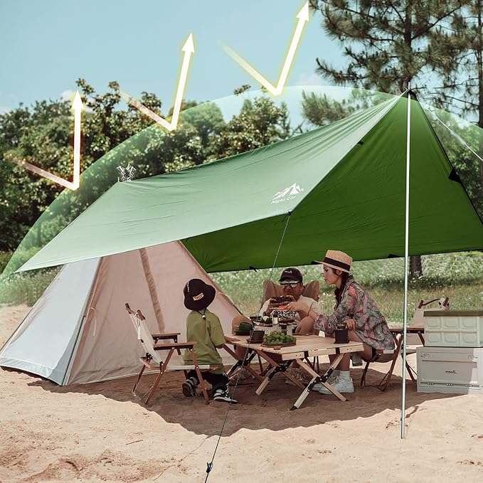 Night Cat Pop-up Camping Tent with Waterproof Tarp: 2 Person Tent Waterproof Instant Easy Setup Family Tent Combo Set