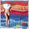 Beach Blanket Waterproof Sandproof Extra Large Beach Mat 79 X 83/120x108for 1-8 Adults Quick Drying Durable Outdoor Picnic Mat for Beach Travel Camping Hiking