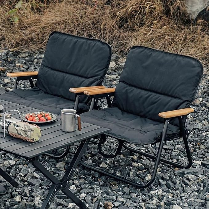 Beach Folding Chairs Lounge Chairs Outdoor Camping Travel Beach Picnic Fishing Lunch Break-Matte Large
