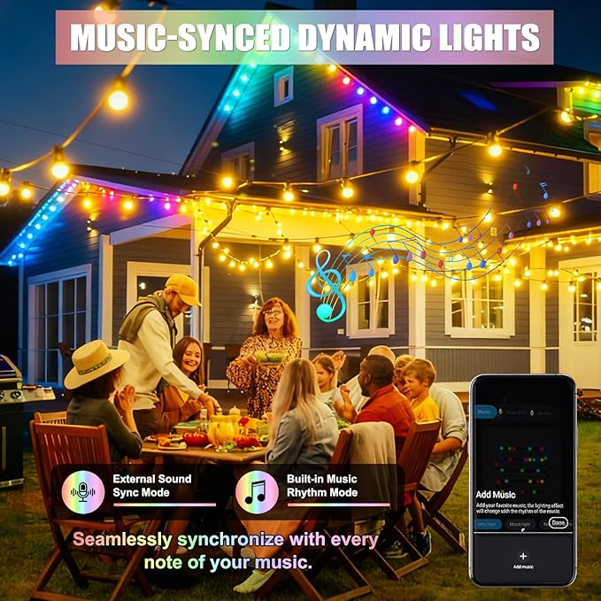 Permanent Outdoor Lights ASTRAEA 100ft RGBW Smart Eaves Lights with APP &amp Remote Control IP67 Waterproof LED Roof Lighting DIY Scenes Modes for House Roof Decor Christmas Party Holiday and D