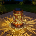Solar Lanterns Outdoor Waterproof Hummingbird Butterfly Garden Decor Gifts for Women Mom Grandma Hanging Solar Lights Metal Solar Decoration Outside for Yard Patio Backyard Porch