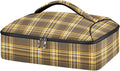 Casserole Carrier Yellow Brown Tartan Pattern Insulated Casserole Carrier for Hot or Cold Food Thermal Lunch Tote for Parties Picnic Travel Carry Bag