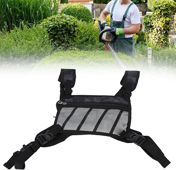 Gardening Vest Bag Black Camouflage Outdoor Running Backpack Vest Bag Storage Bag for Man Woman Running