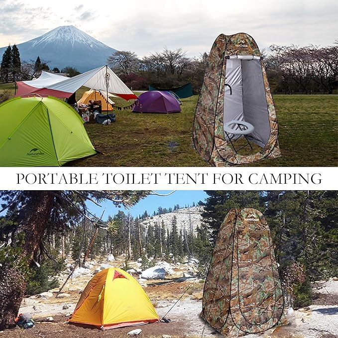 Your Choice Pop Up Privacy Shower Tent 3.9 x 3.9 x 6.2FT Portable Camping Changing Room Instant Setup Outdoor Shelter with Silver Coating Vent Window &amp Carry Bag for Beach Hiking &amp RV | Po
