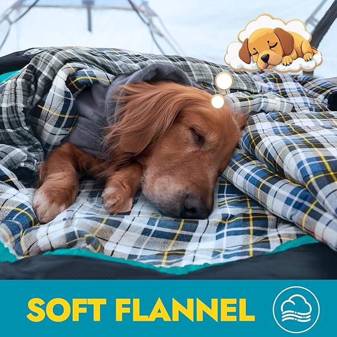 CANWAY Flannel Sleeping Bag for Adults Kids Girls Boys Camping Backpacking Sleeping Bag for Cold &amp Warm Weather with Compression Sack