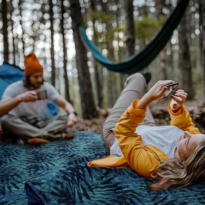 Large Outdoor Waterproof Blanket Extra Thick Fleece Stadium Blanket for Camping Car Pet Picnics - Windproof Wearable Machine Washable 80 x 58 (Jungle)