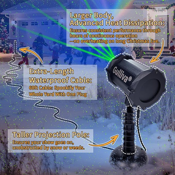 Outdoor Firefly Projector Lights with Blue Aurora LED – Perfect for Garden Yard and Patio Decor | Create Magical Starry Nights for Holidays &amp Events | Waterproof Remote Control