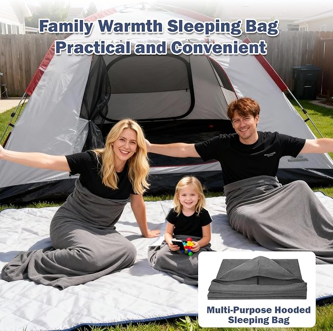 Sleep Pod for Deeper Sleep - Weighted &amp Cozy Wearable Blanket Hoodie Home Camping Sleeping Bag Anxiety Relief Portable for Travel &amp Home Lounging