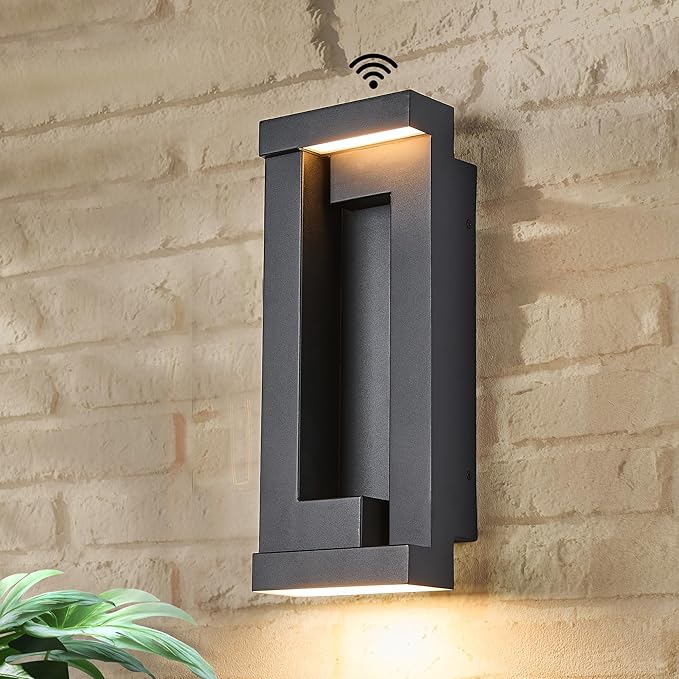 Dusk to Dawn Outdoor LED Wall Lights Exterior Front Porch &amp Patio Light Photocell Sensor Wall Sconce Lamp IP65 Waterproof Anti Rust Outside Lighting for House Doorway Garage